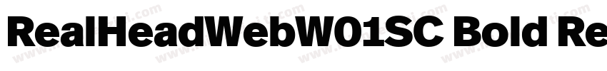 RealHeadWebW01SC Bold Regular字体转换
